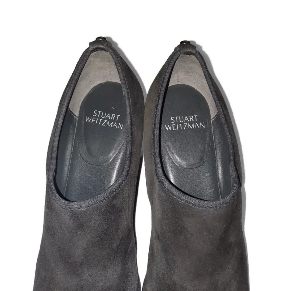 STUART WEITZMAN Hidden Wedge Bootie Stretch Suede Ankle Boot Heeled 9.5 N - Picture 6 of 12